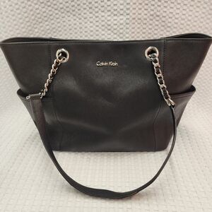Calvin Klein Black Women's Tote Bag. Used, VG Condition. Slight Wear On Strap.